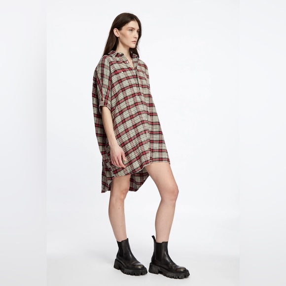 R13 Plaid Oversized Boxy Shirt. Size small. $495 - Picture 6 of 16
